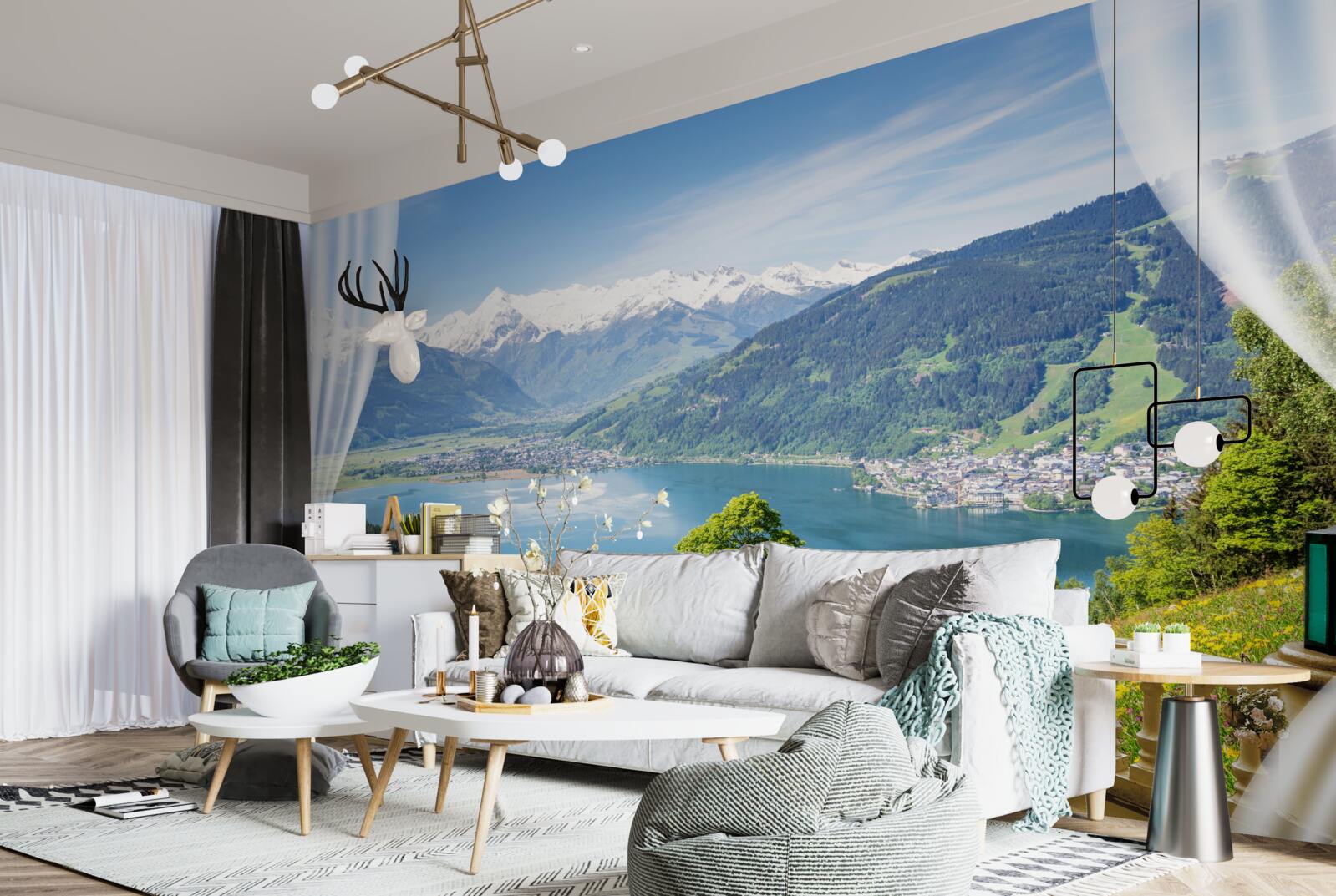 Fototapeta pohodlný balkón s nádhernou panorámou