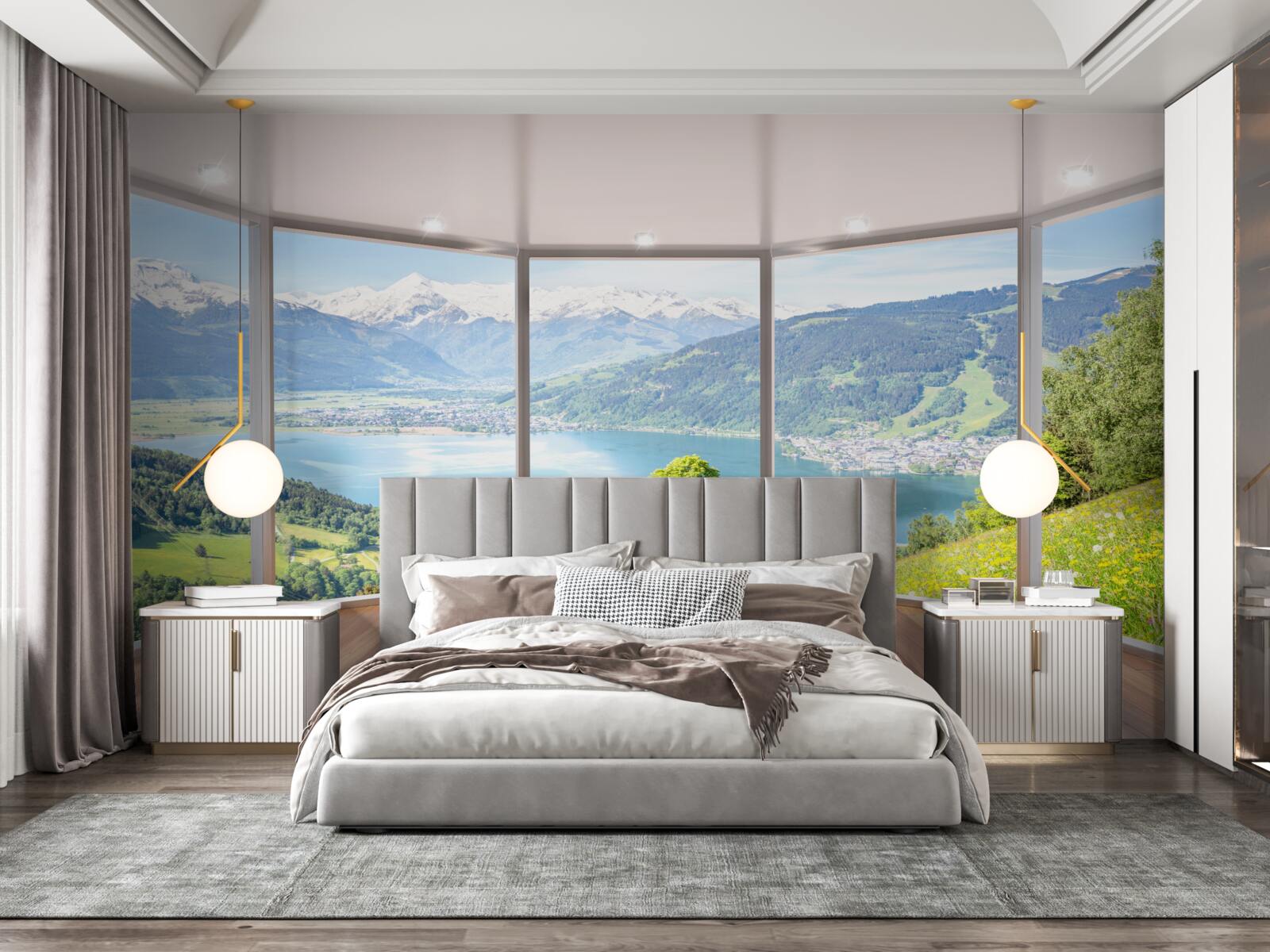 Fototapeta výhľad na hory z terasy