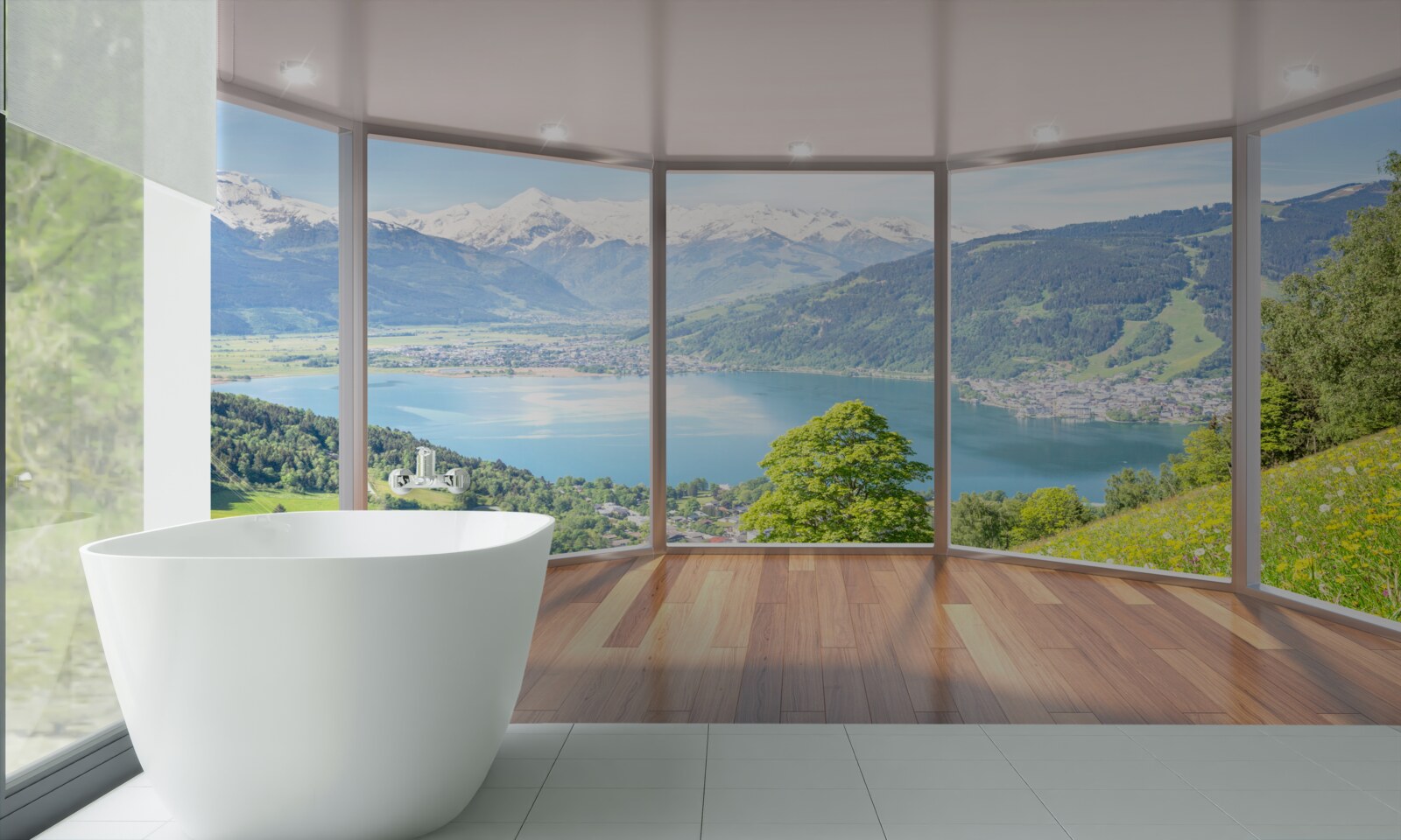 Fototapeta výhľad na hory z terasy