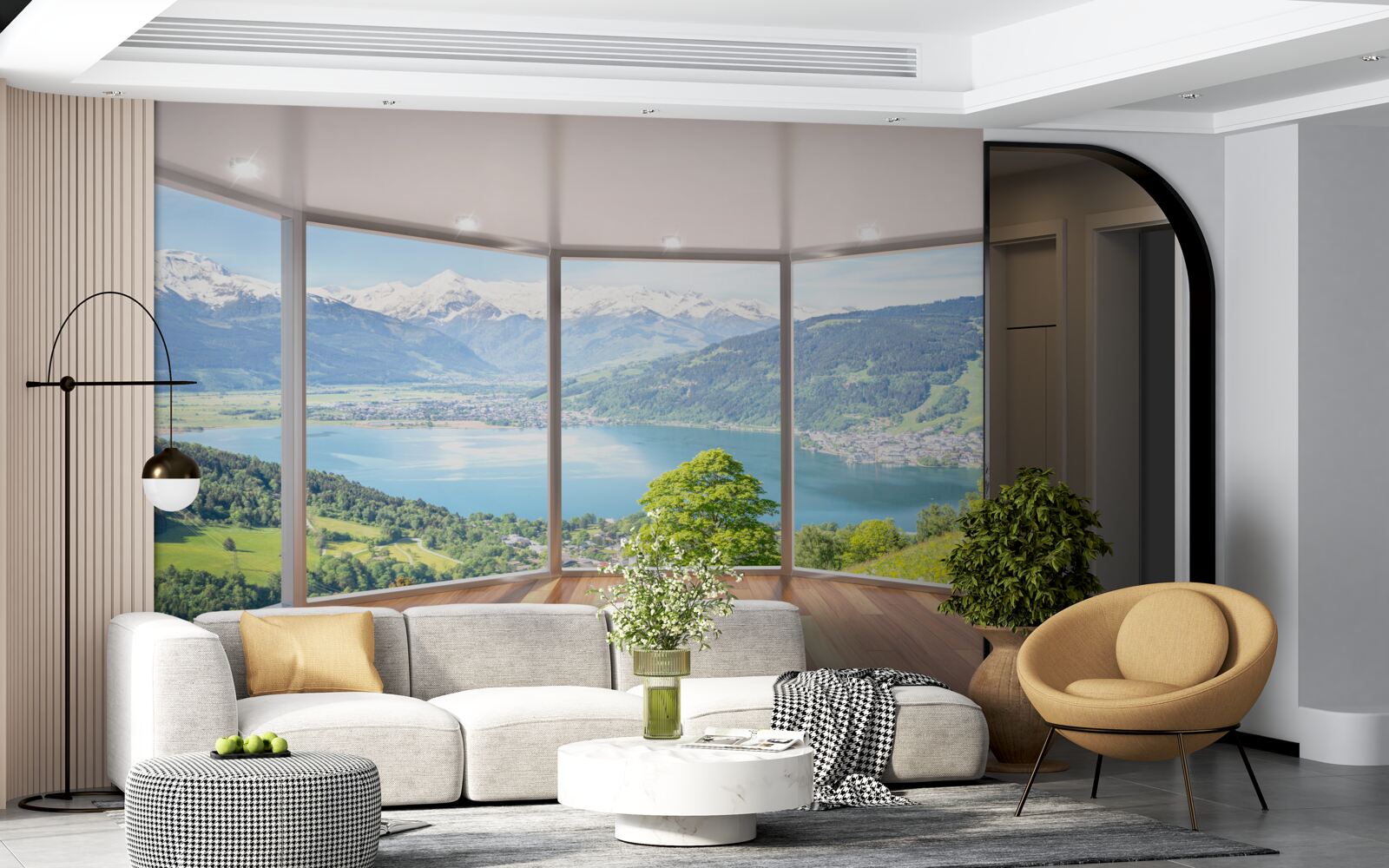 Fototapeta výhľad na hory z terasy