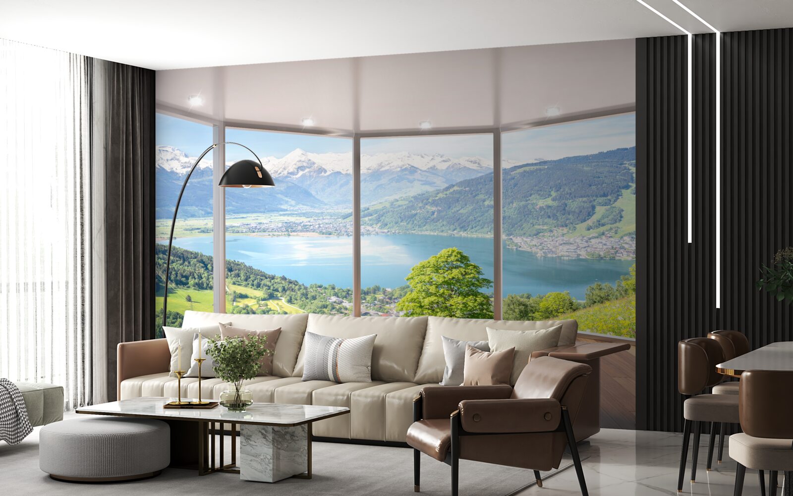 Fototapeta výhľad na hory z terasy