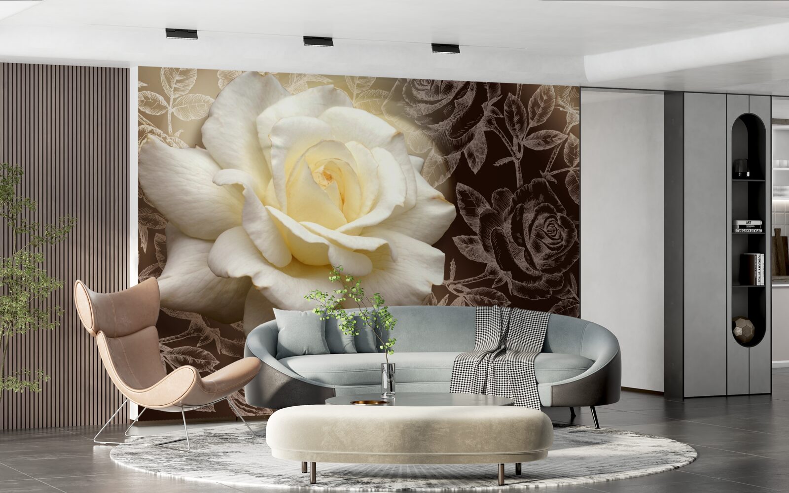 Fototapeta veľká biela ruža