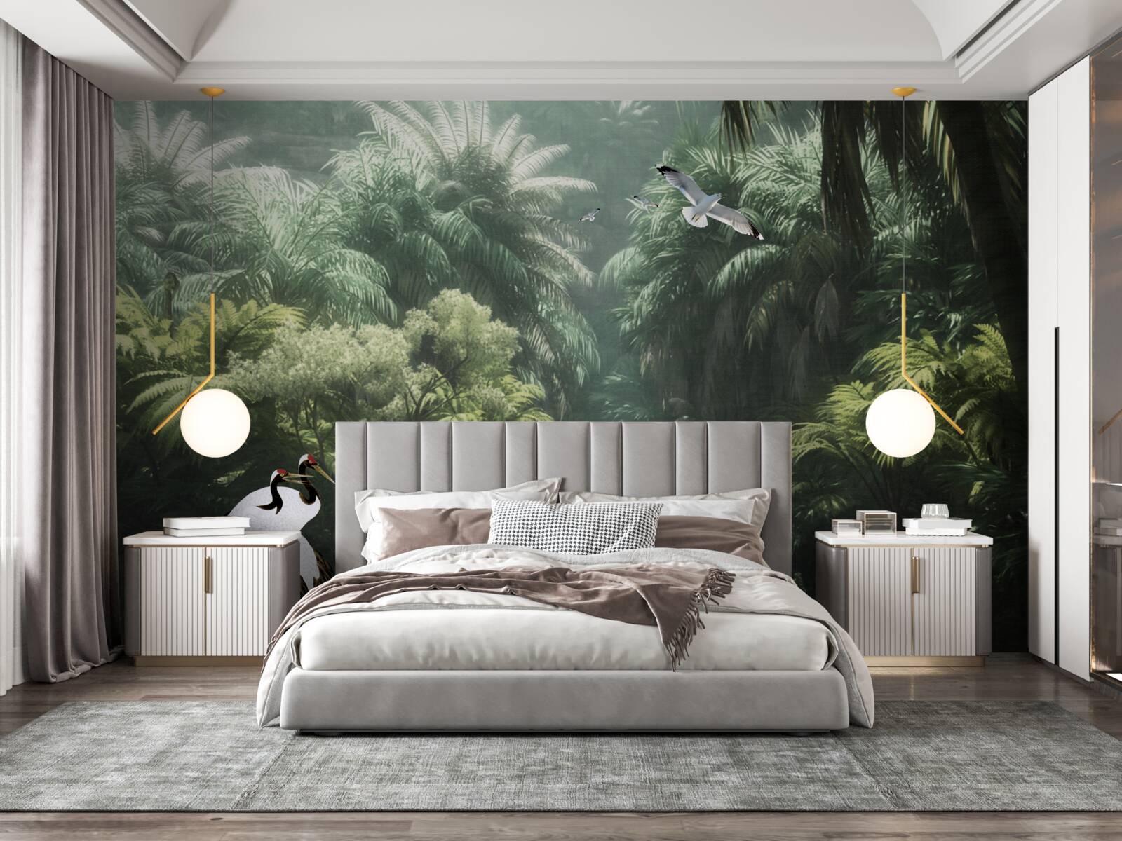 Fototapeta bujné džungle a operení obyvatelia