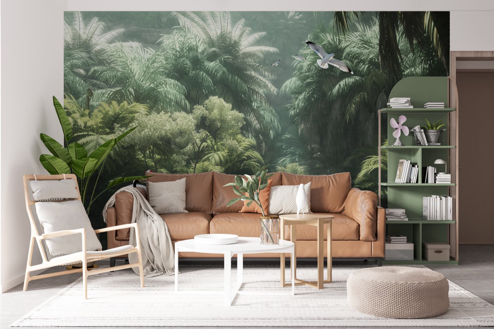 Fototapeta bujné džungle a operení obyvatelia