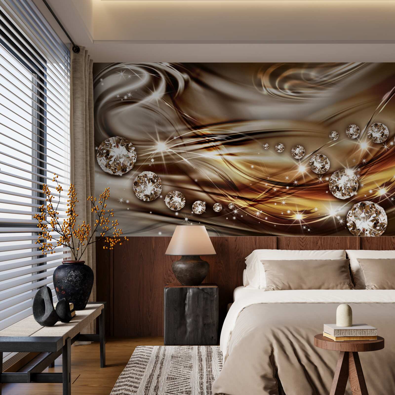 Fototapeta zlaté šperky a drahé kamene