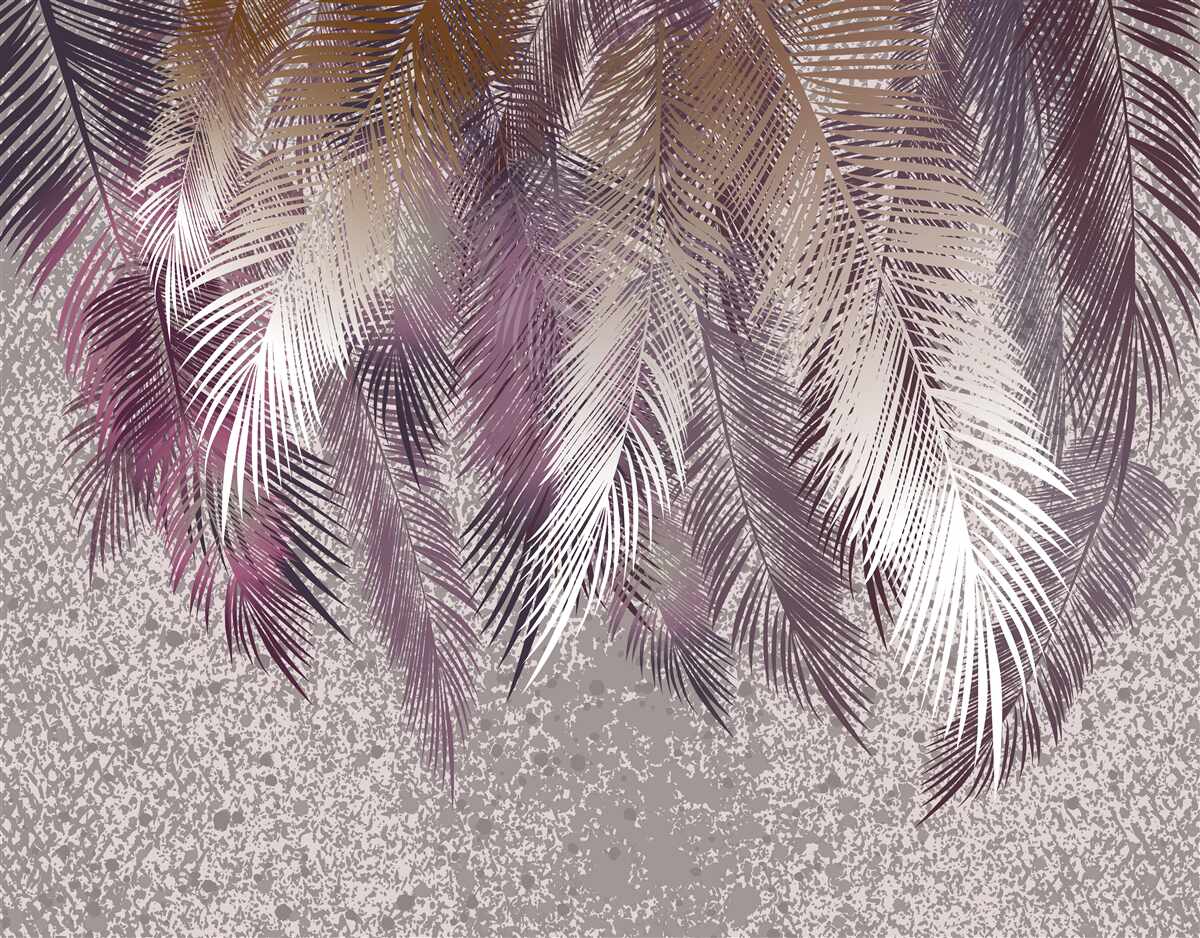 Fototapeta bordové listy podobné perám