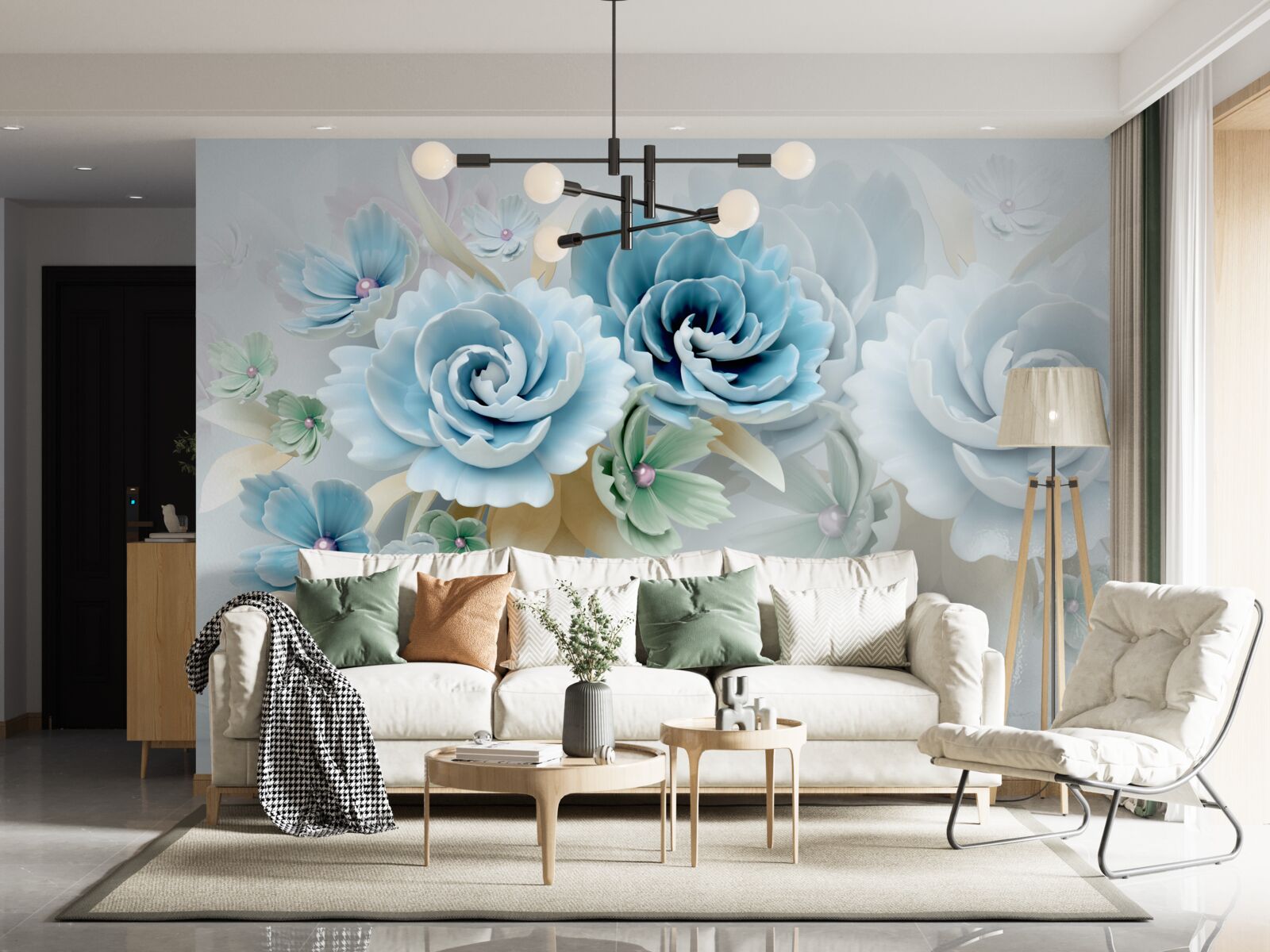 Fototapeta krásne ruže s jemným modrým nádychom