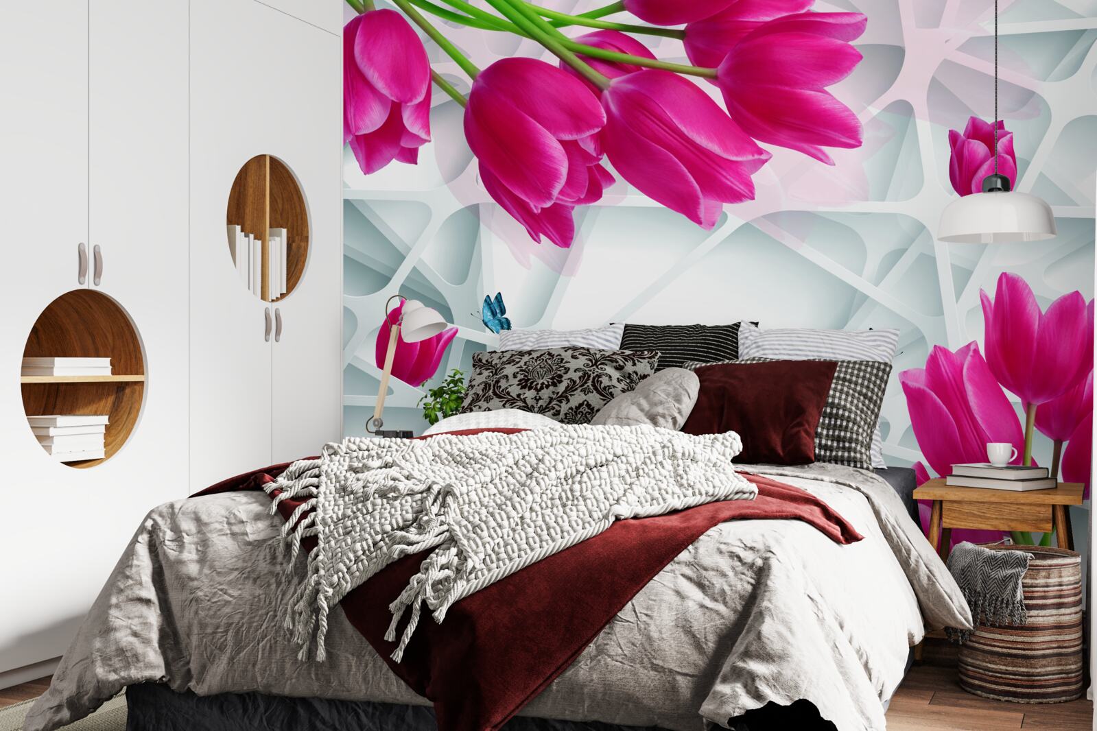 Fototapeta nádherné púčiky ružových tulipánov