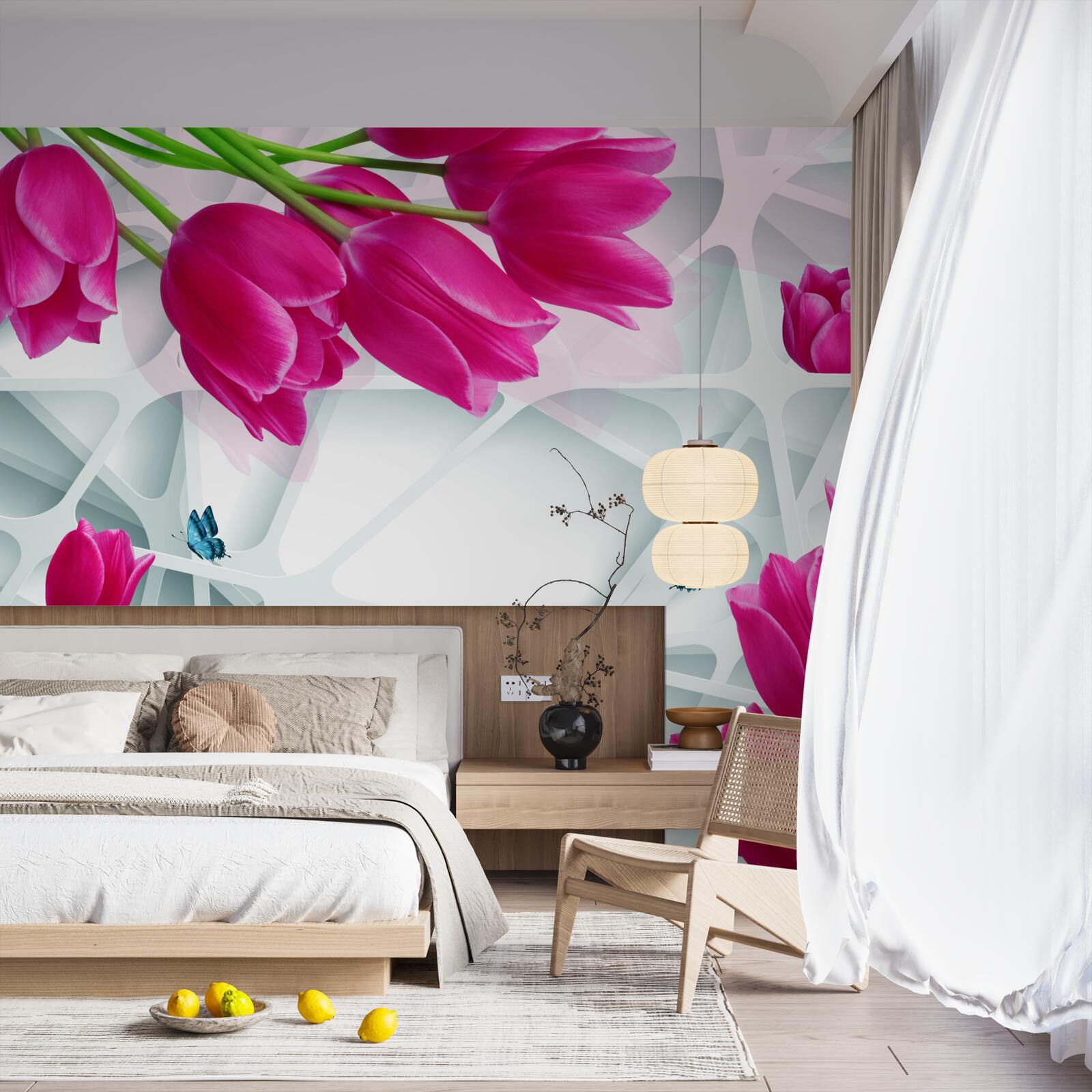 Fototapeta nádherné púčiky ružových tulipánov