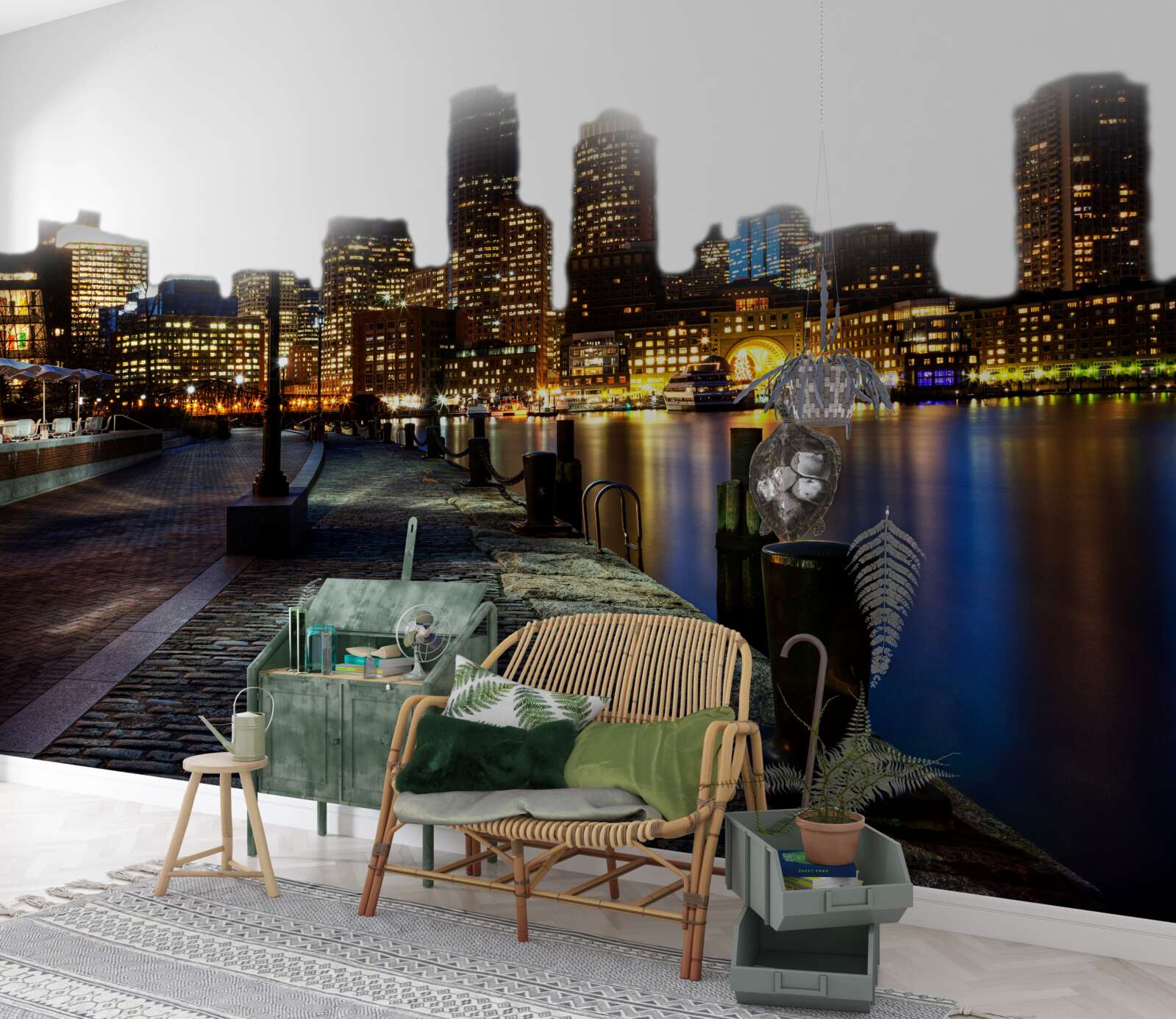 Fototapeta Svitanie na opustenom nábreží