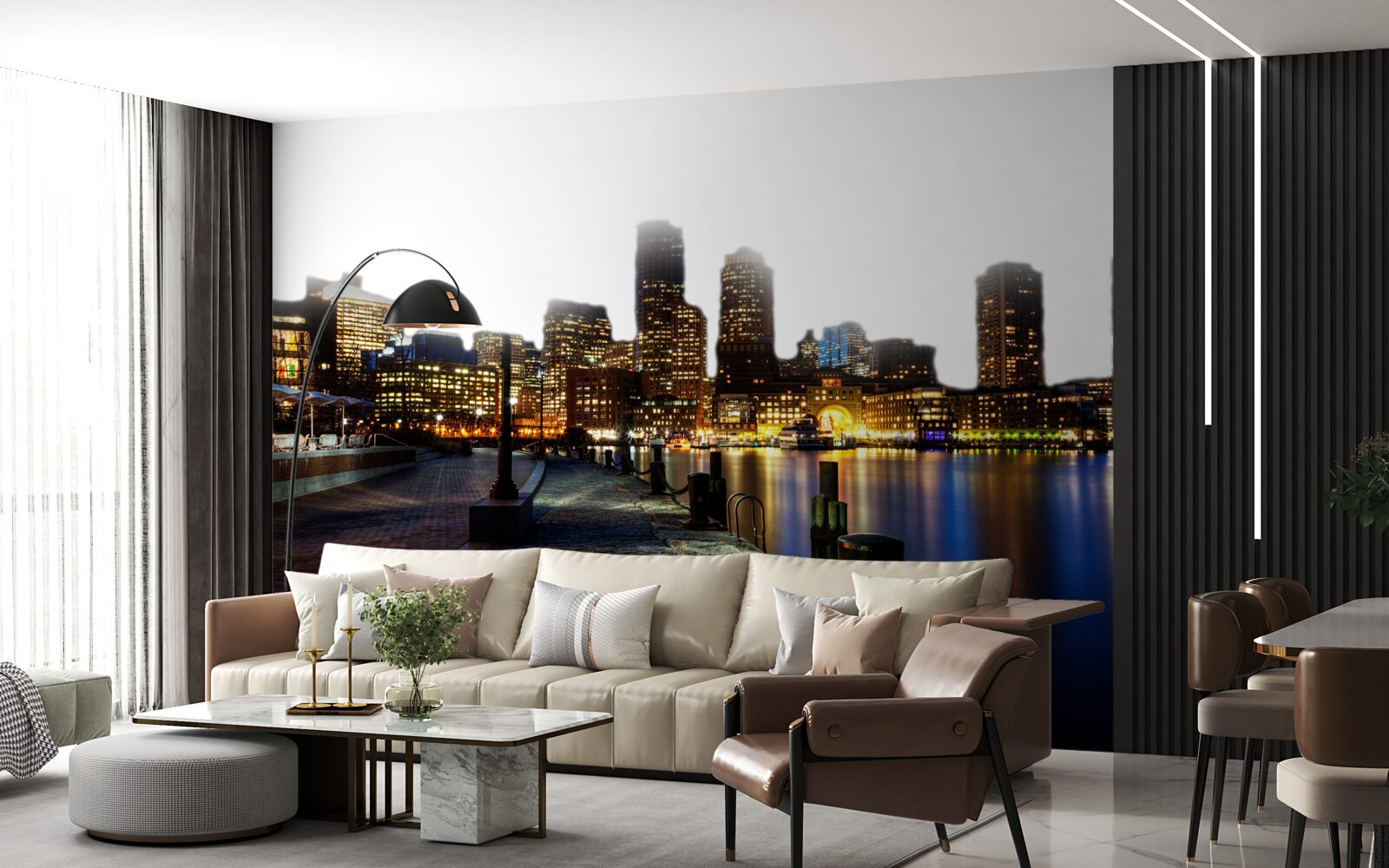 Fototapeta Svitanie na opustenom nábreží