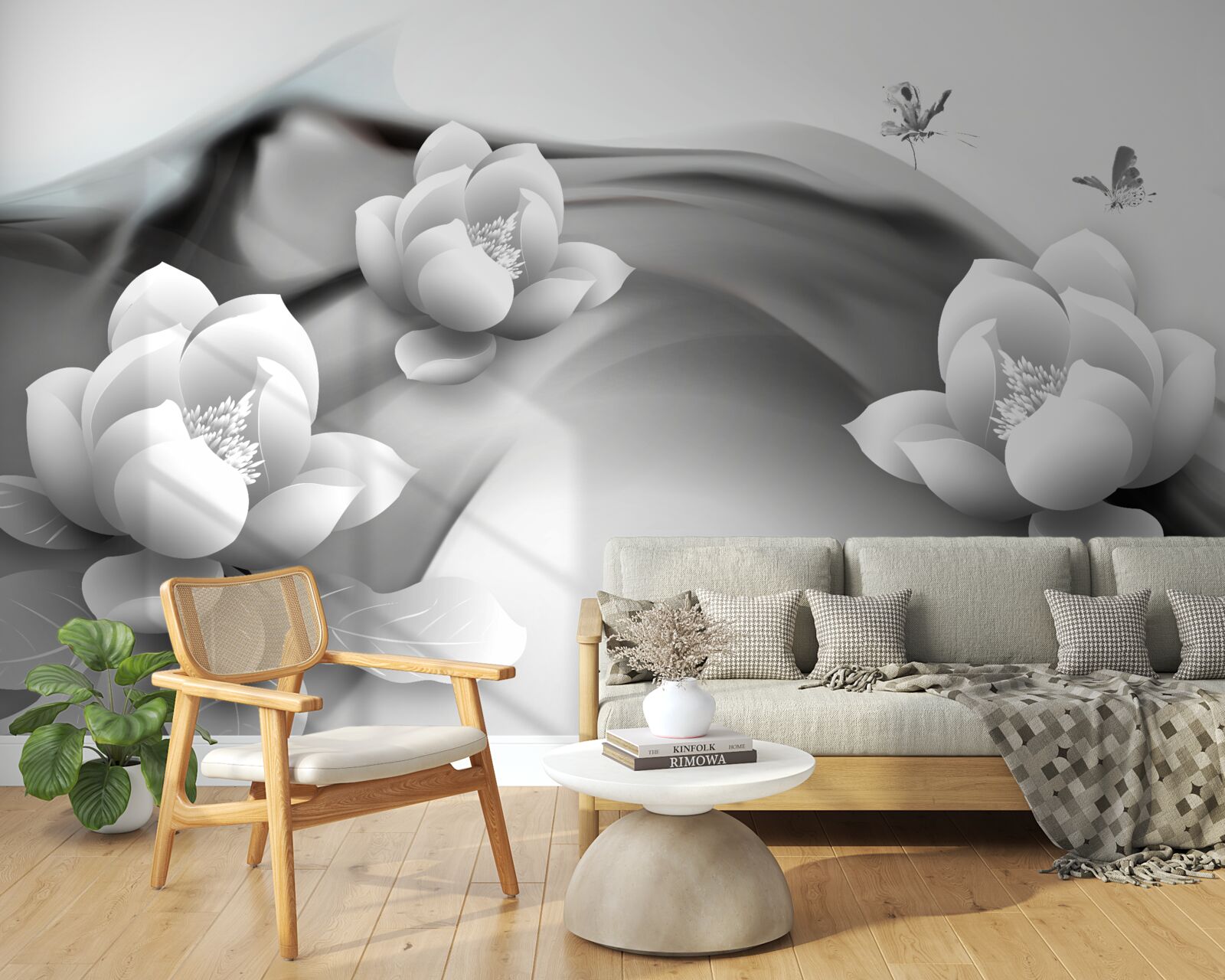 Fototapeta lekná v čiernej a bielej farbe