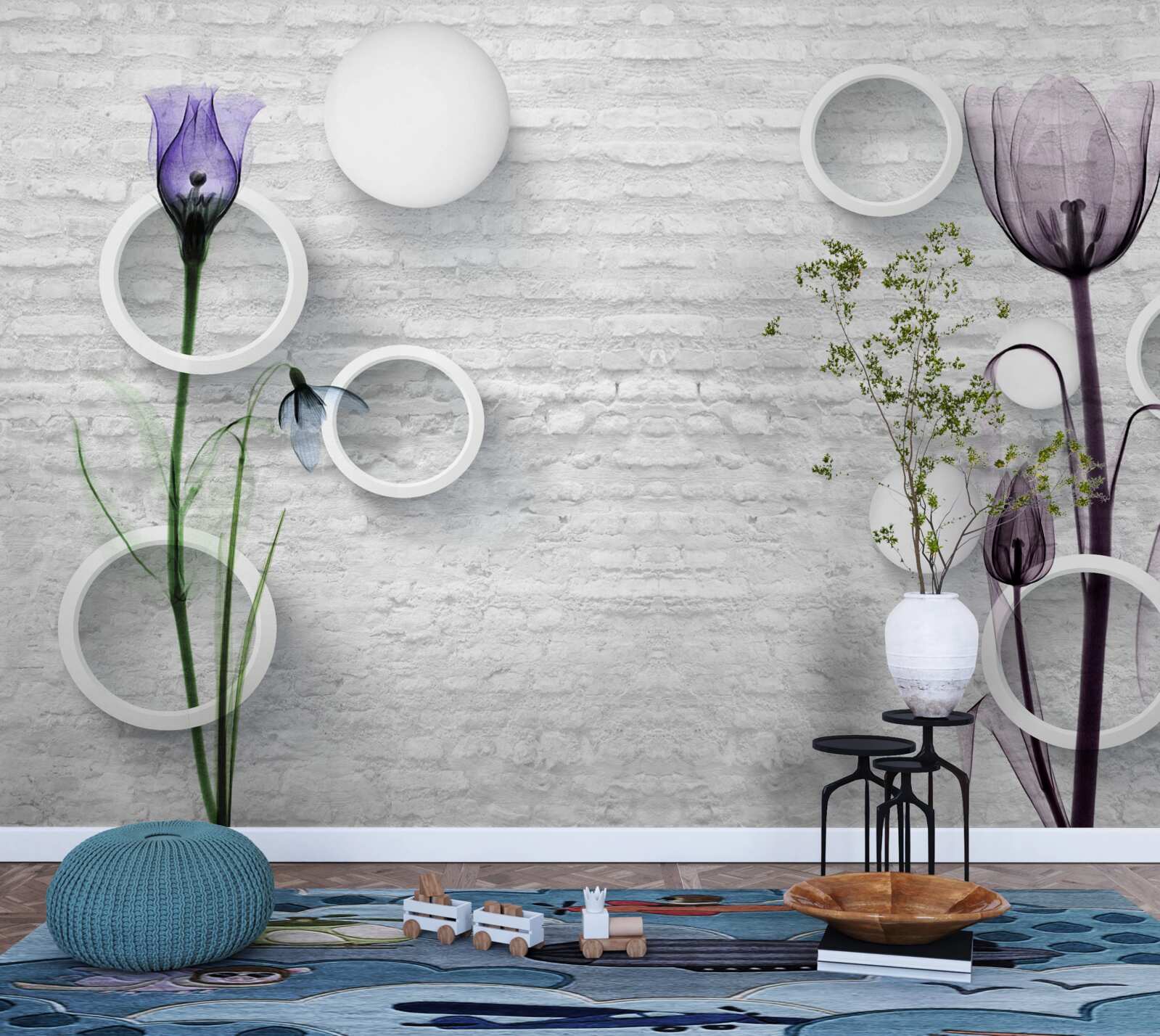 Fototapeta dva chudučké fialové maky