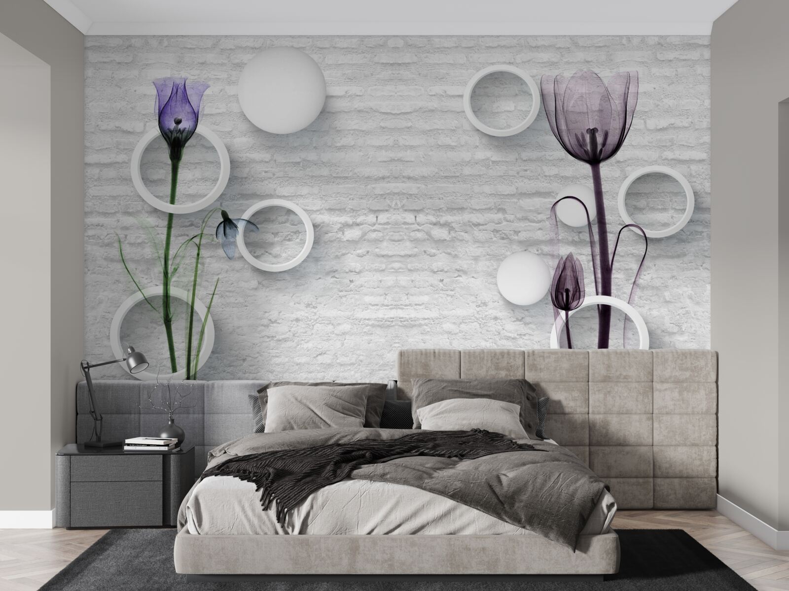 Fototapeta dva chudučké fialové maky