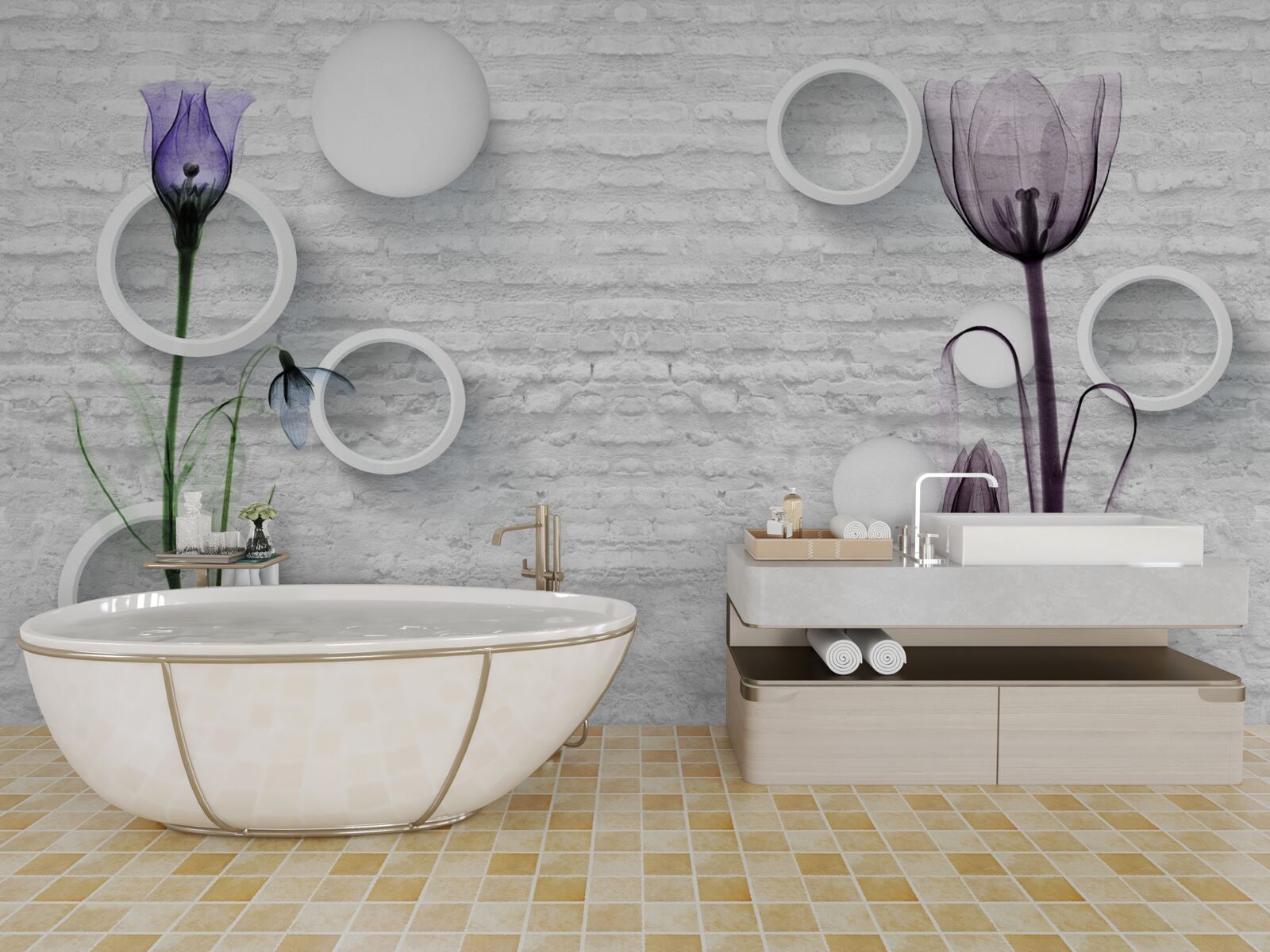 Fototapeta dva chudučké fialové maky