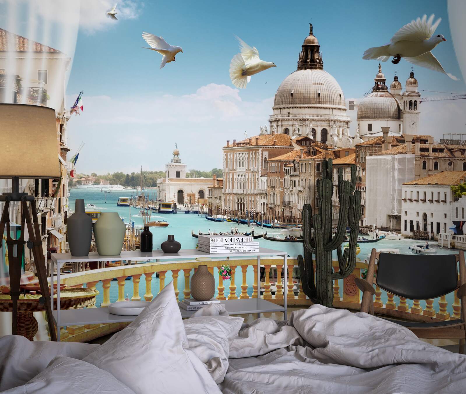 Fototapeta výhľad z balkóna ponúka nádhernú panorámu Benátok