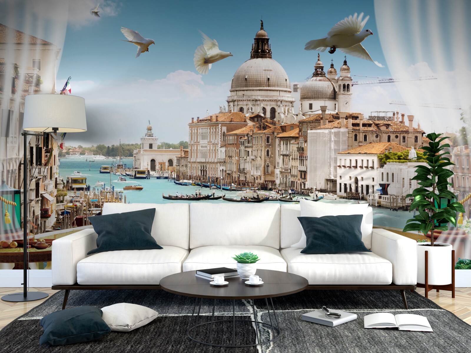 Fototapeta výhľad z balkóna ponúka nádhernú panorámu Benátok