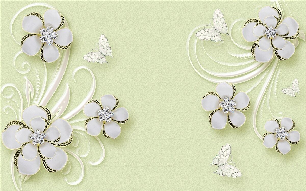 Fototapeta zlaté motýle sa usadili na snehobielych kvetoch