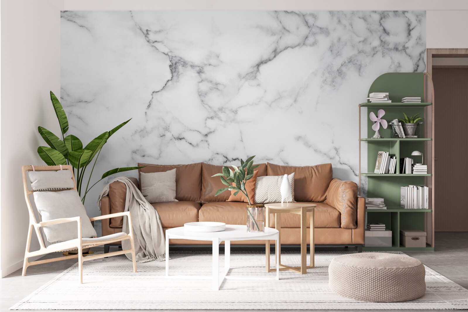 Fototapeta biely mramor s čiernymi vzormi