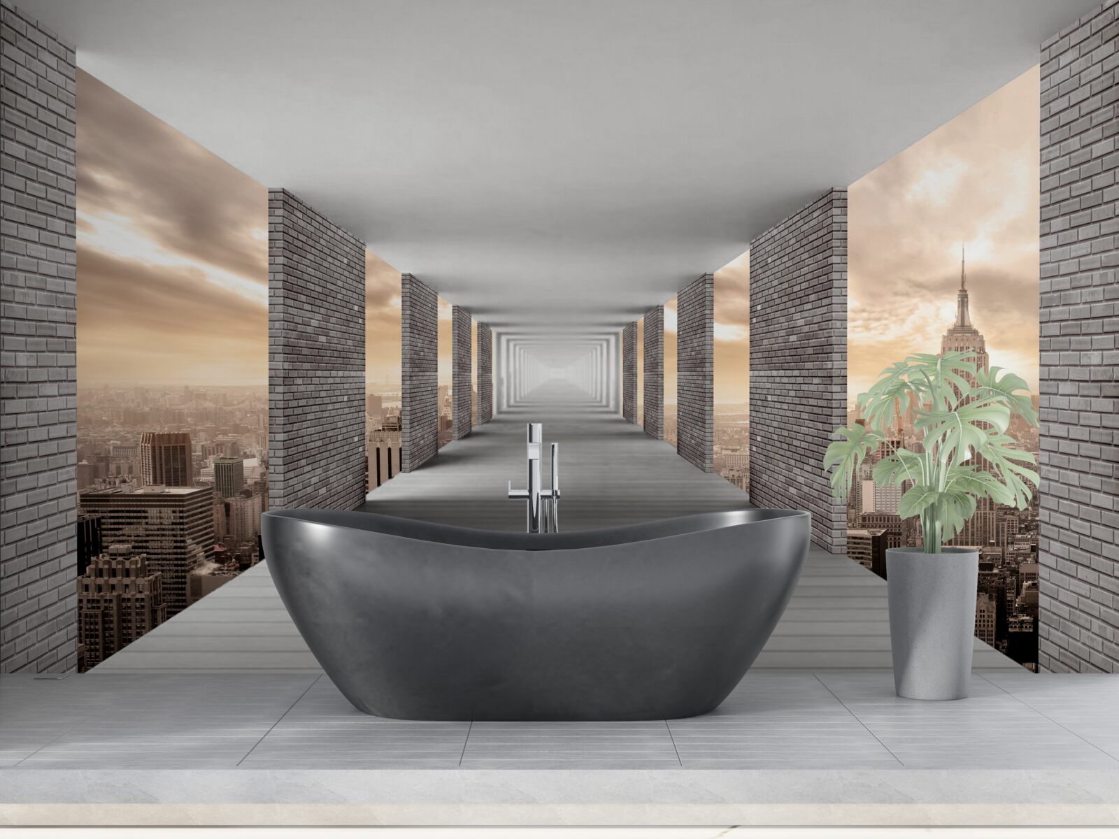 Fototapeta podzemná chodba pod zhonom mesta