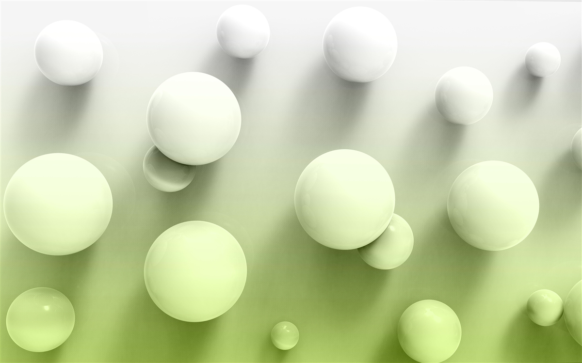 Fototapeta gradient plávajúce biele gule