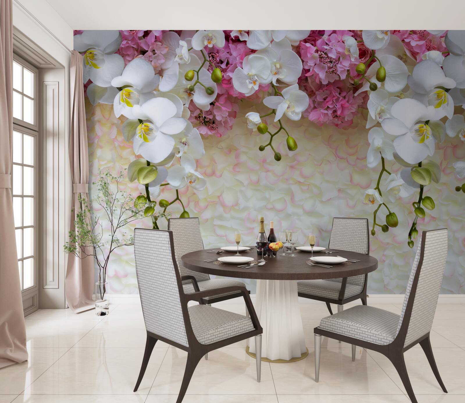 Fototapeta konáre rôznych orchideí idú dole