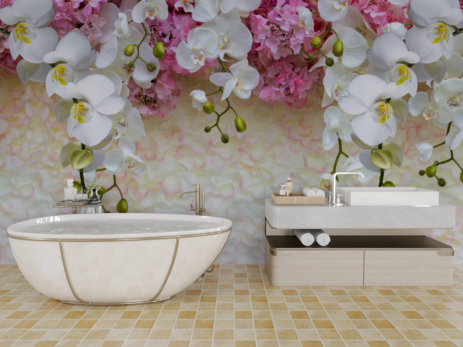 Fototapeta konáre rôznych orchideí idú dole