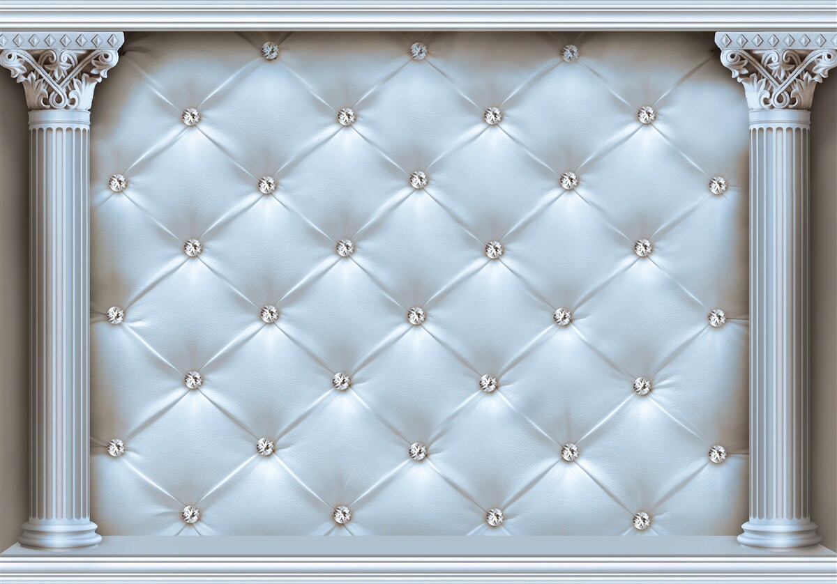 Fototapeta Oblúk je zdobený modrou poťahovou látkou