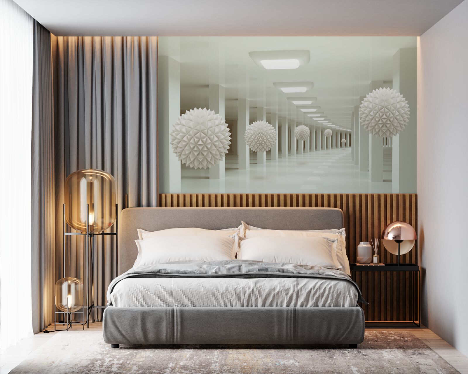 Fototapeta perspektíva stĺpov a gúľ