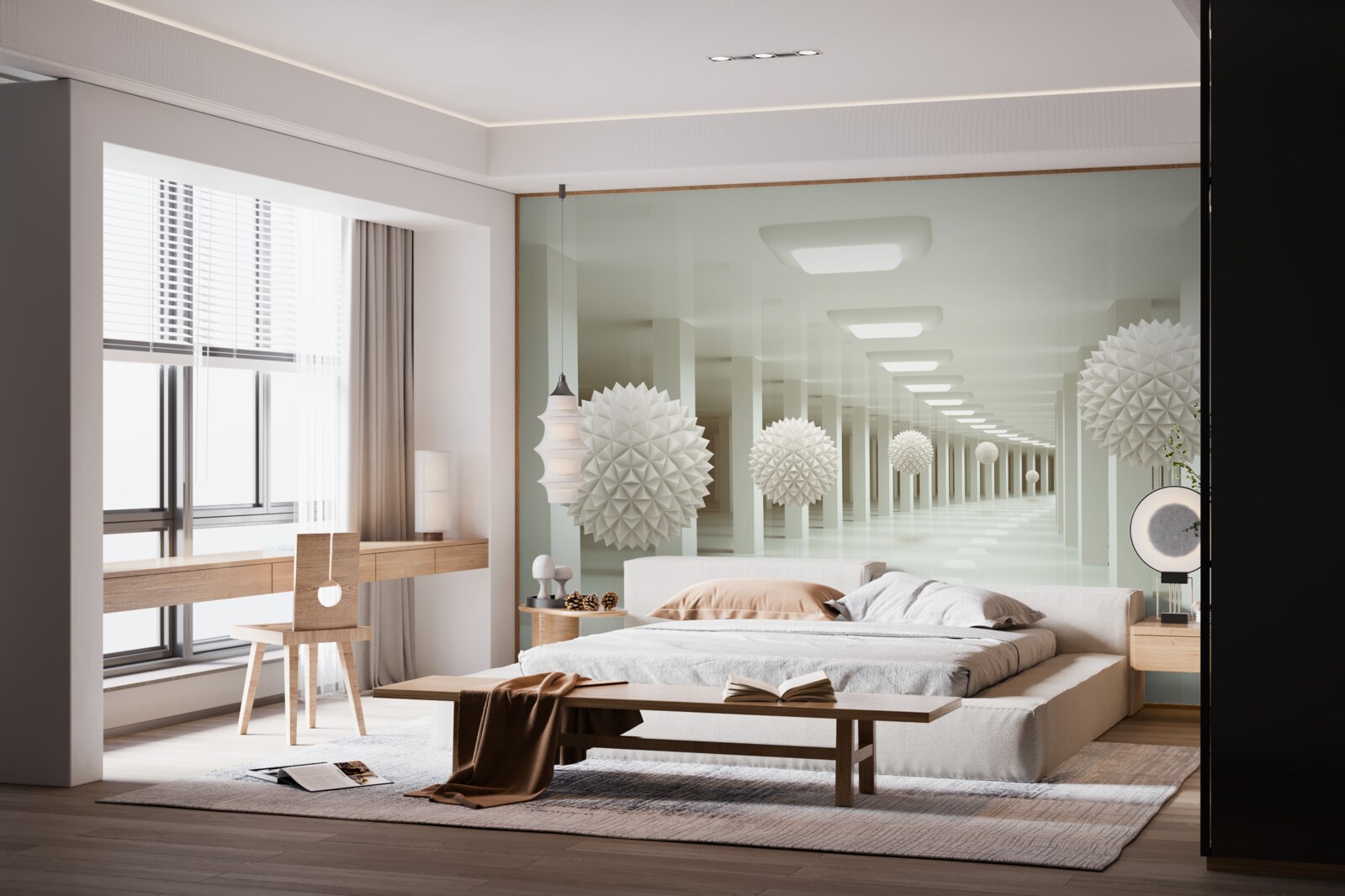 Fototapeta perspektíva stĺpov a gúľ