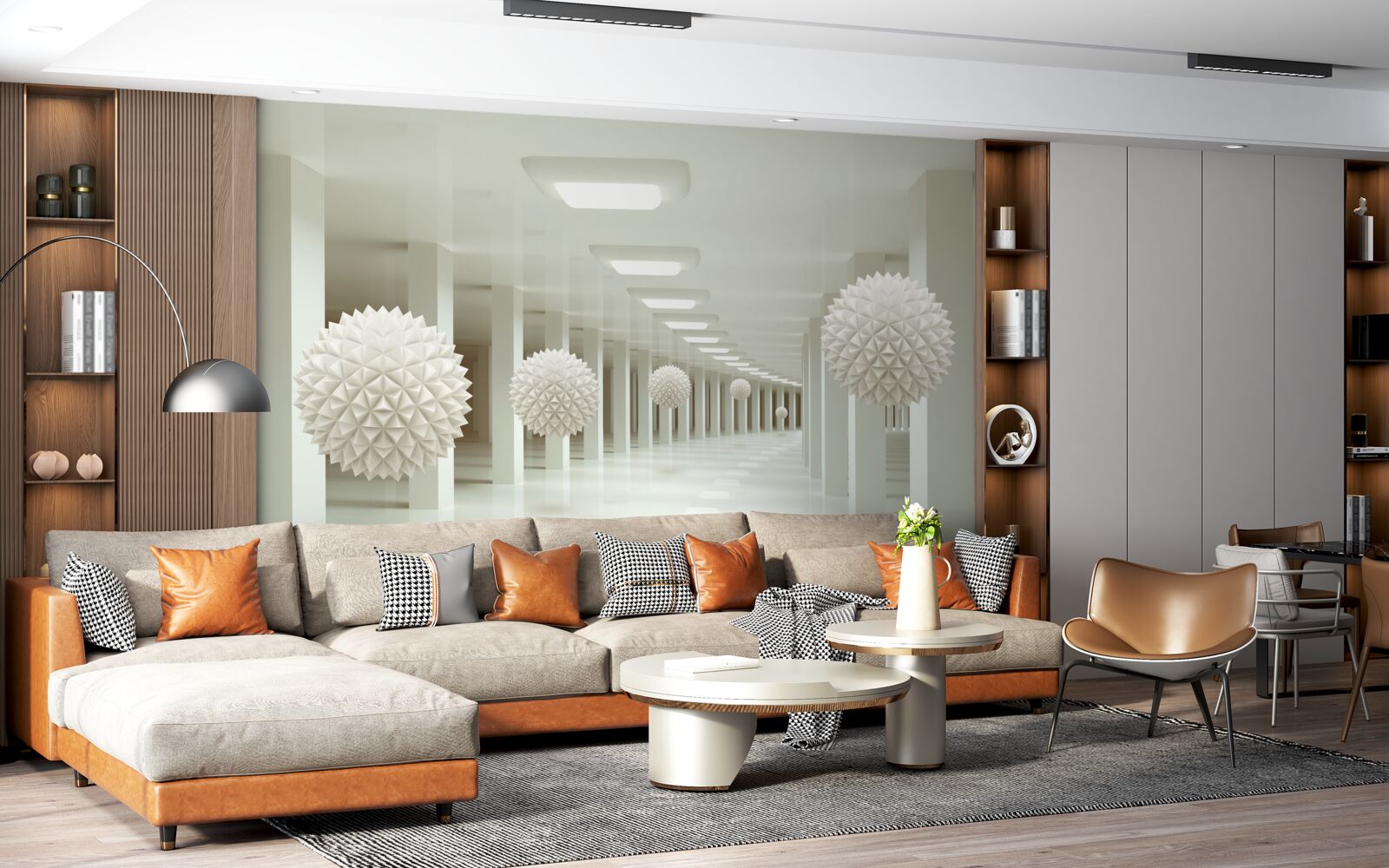 Fototapeta perspektíva stĺpov a gúľ