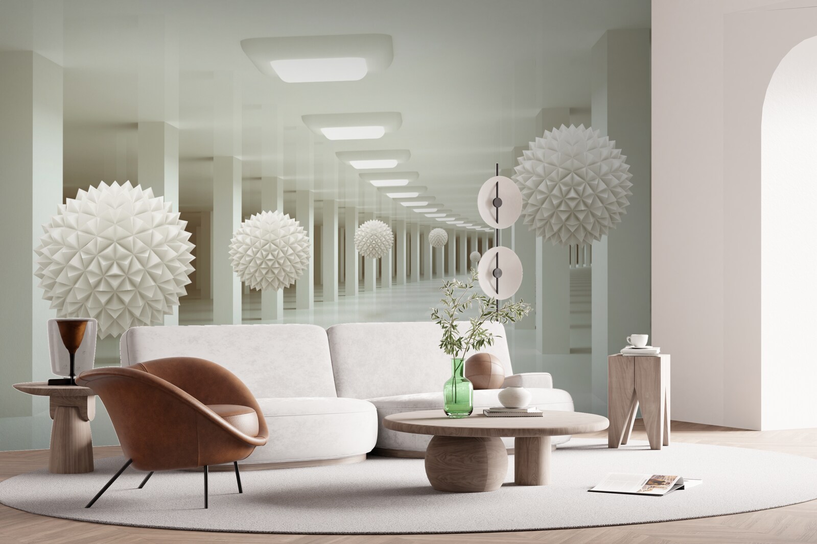 Fototapeta perspektíva stĺpov a gúľ