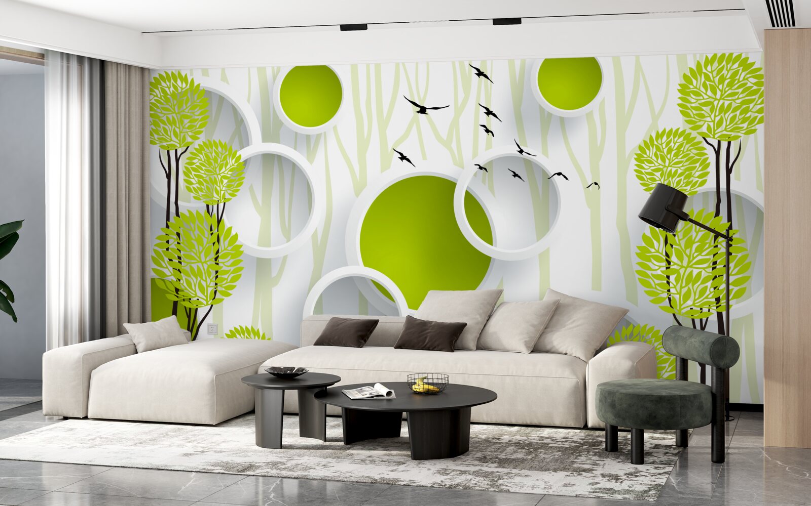 Fototapeta vtáky vítajú jar svojím zeleným kabátom