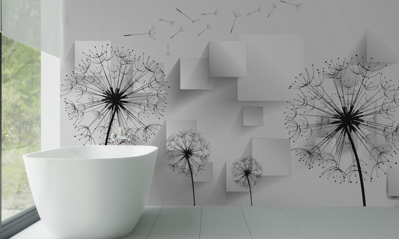 Fototapeta mäkký let kvetov púpavy