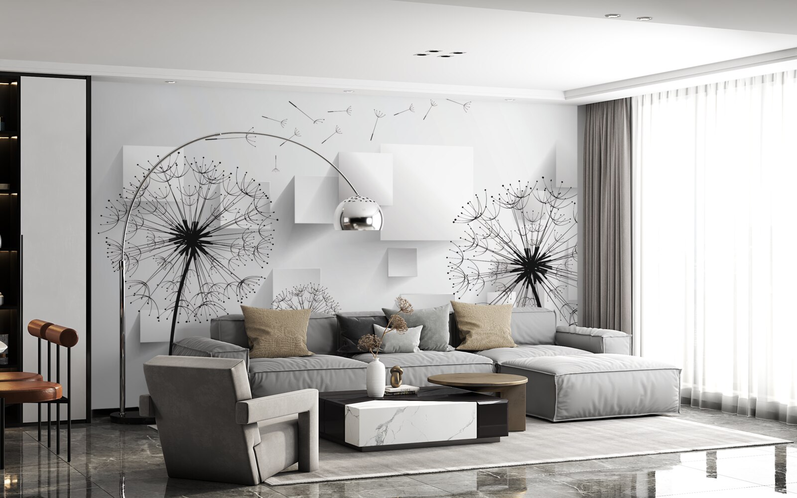 Fototapeta mäkký let kvetov púpavy