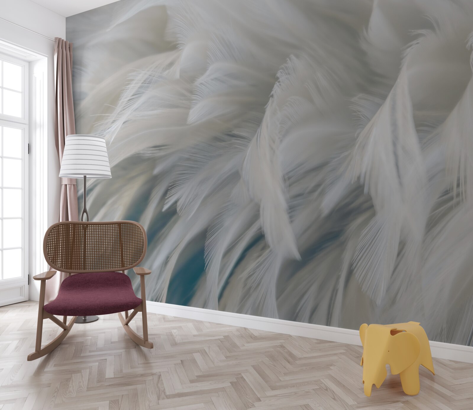 Fototapeta jemná kytica zo snehobielych pierok