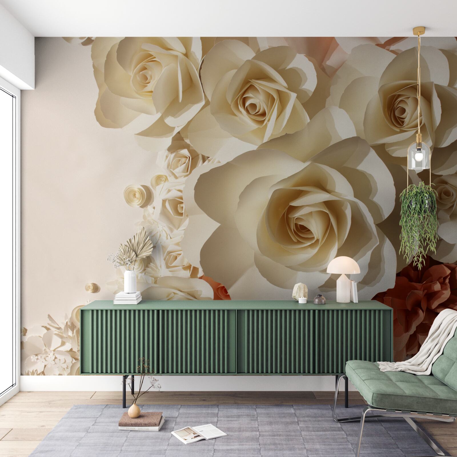 Fototapeta obrovské biele ruže