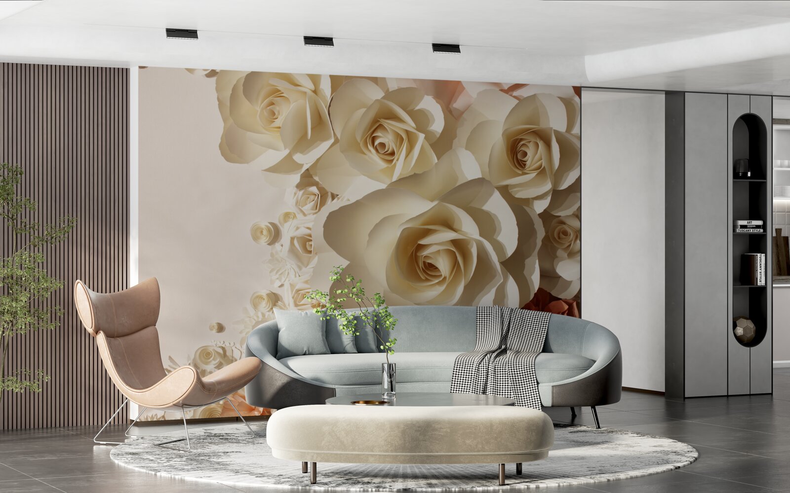 Fototapeta obrovské biele ruže