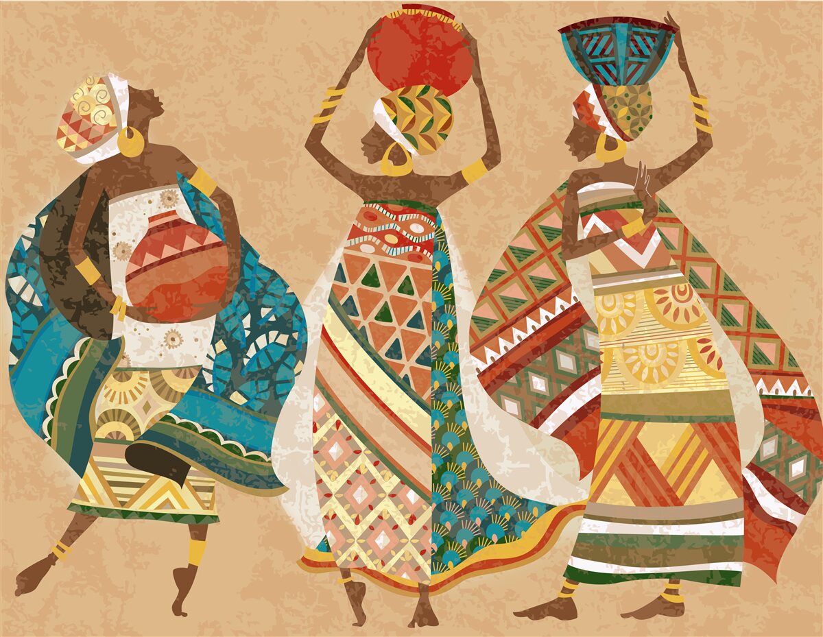 Fototapeta obrys obrazov afrických žien