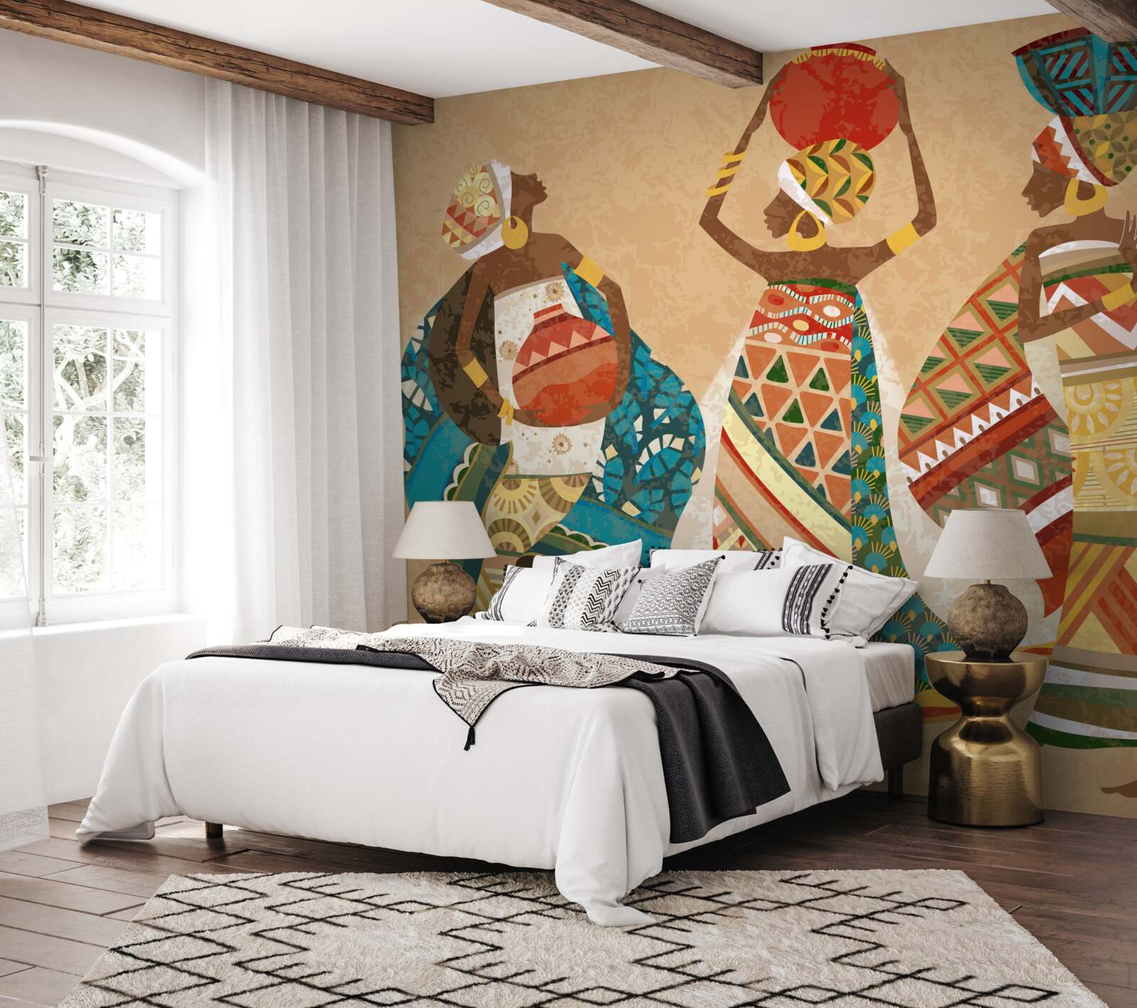 Fototapeta obrys obrazov afrických žien