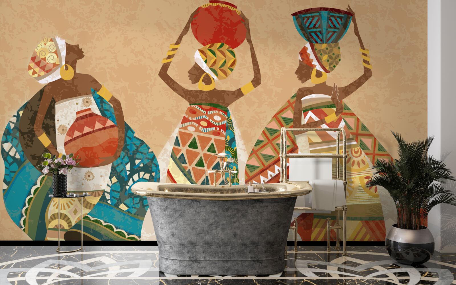 Fototapeta obrys obrazov afrických žien