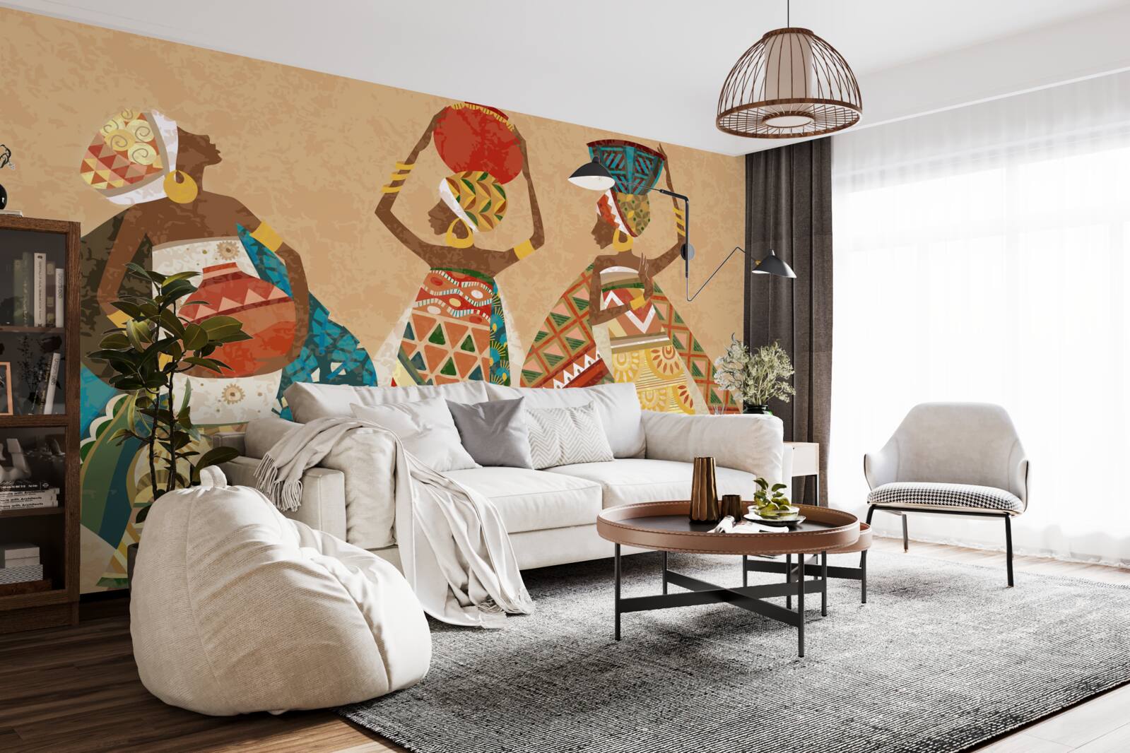 Fototapeta obrys obrazov afrických žien