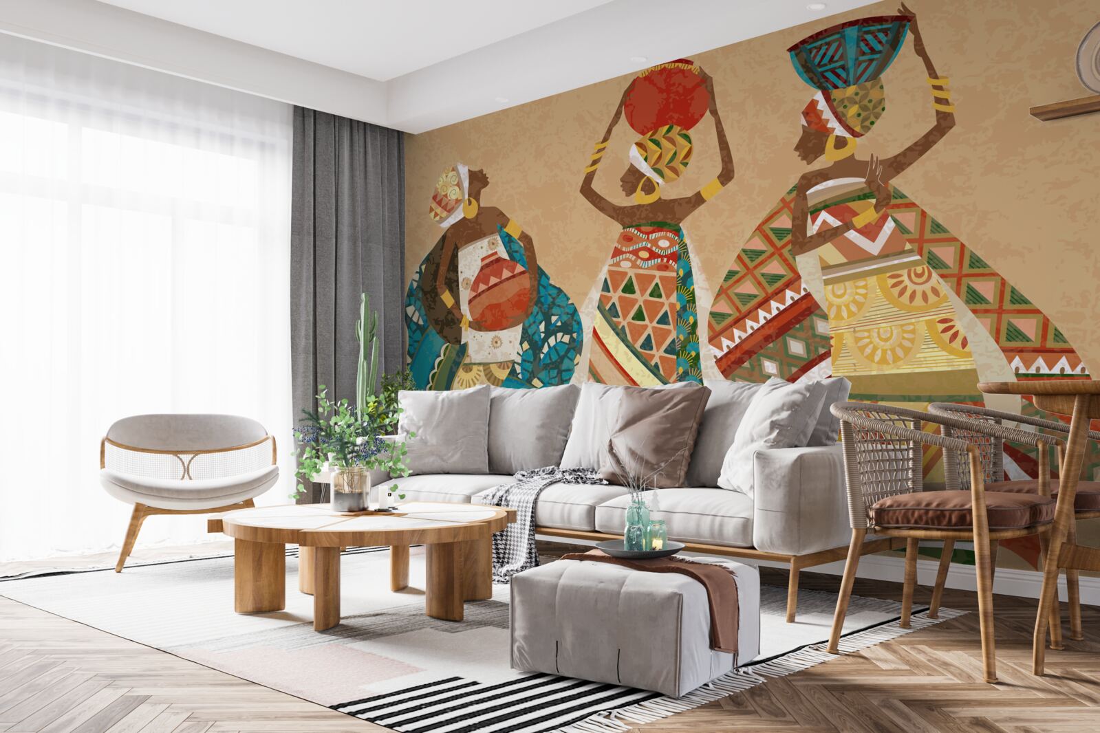 Fototapeta obrys obrazov afrických žien