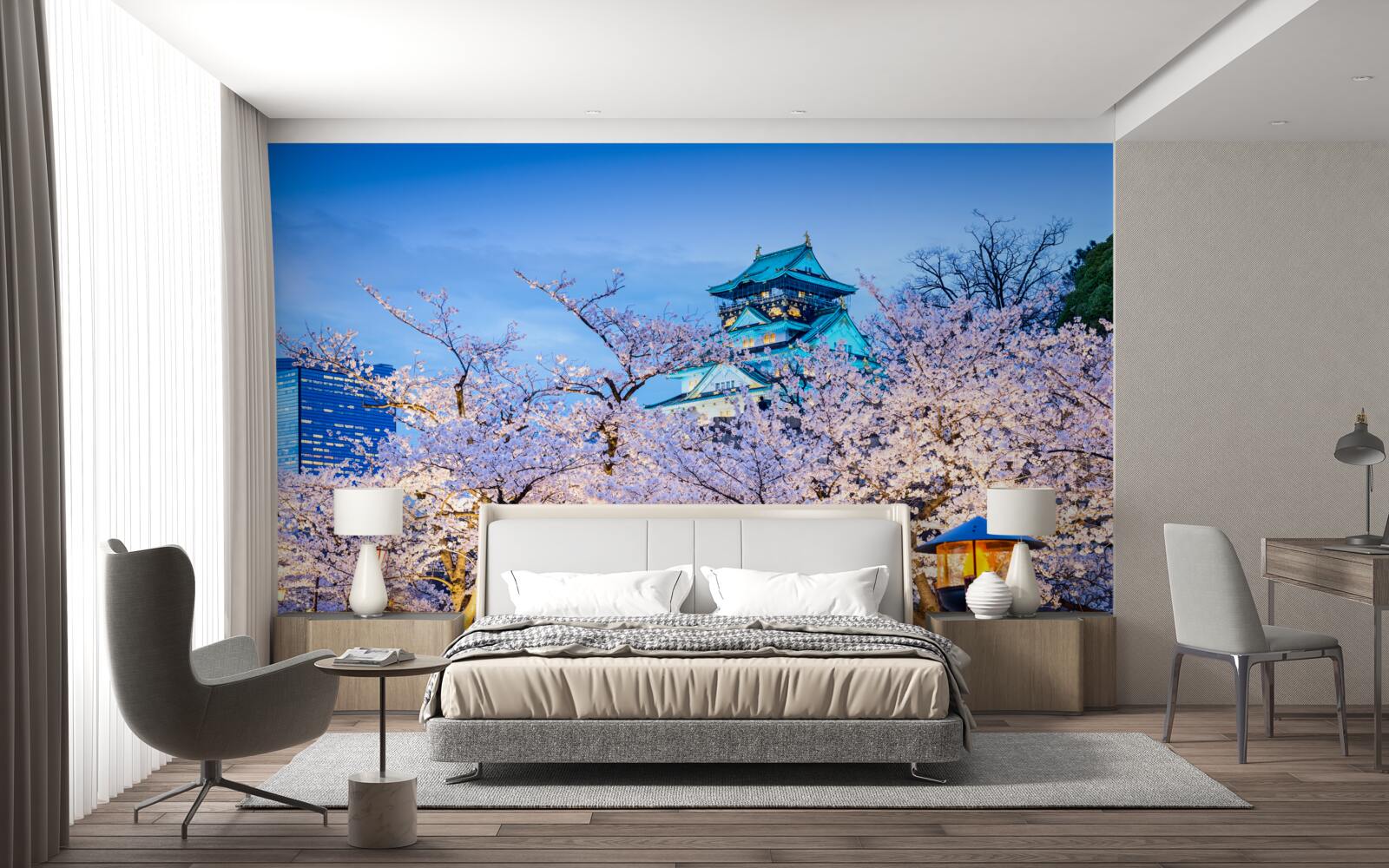 Fototapeta večerné čerešňové kvety