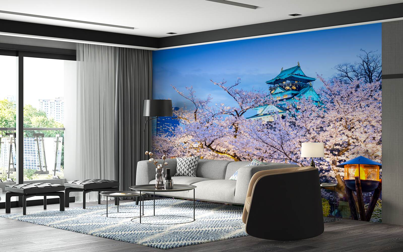 Fototapeta večerné čerešňové kvety