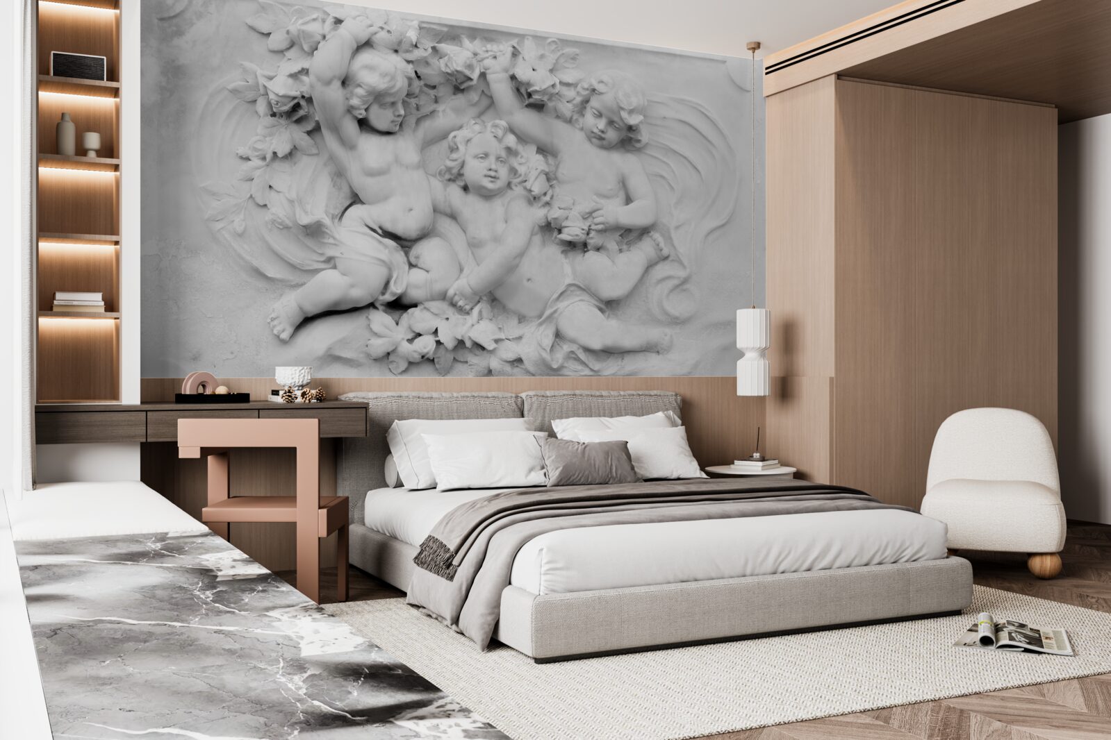 Fototapeta basreliéf je ihriskom pre anjelov