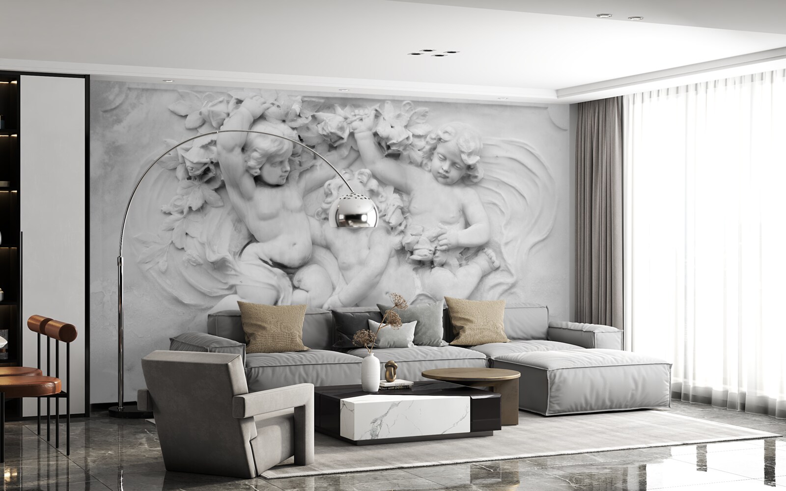 Fototapeta basreliéf je ihriskom pre anjelov