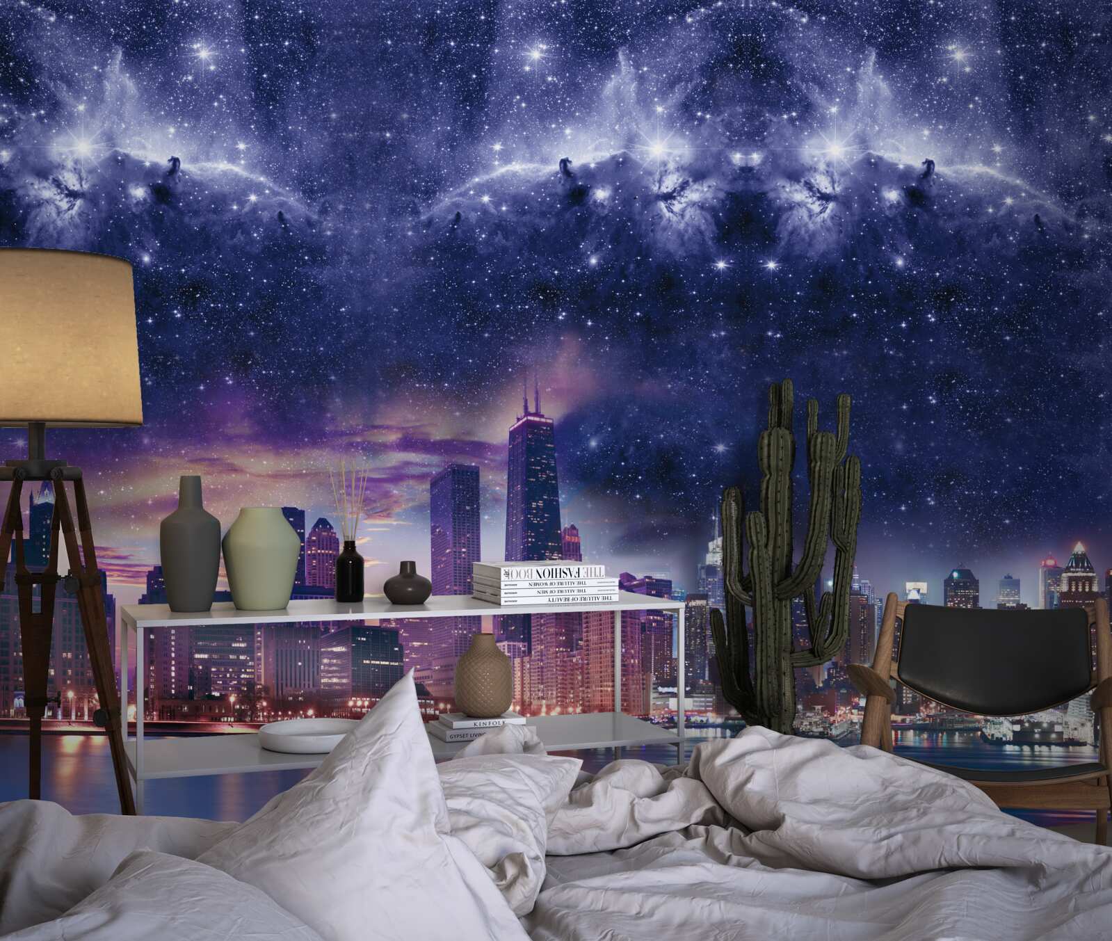 Fototapeta magické astrálne plátno nad metropolou