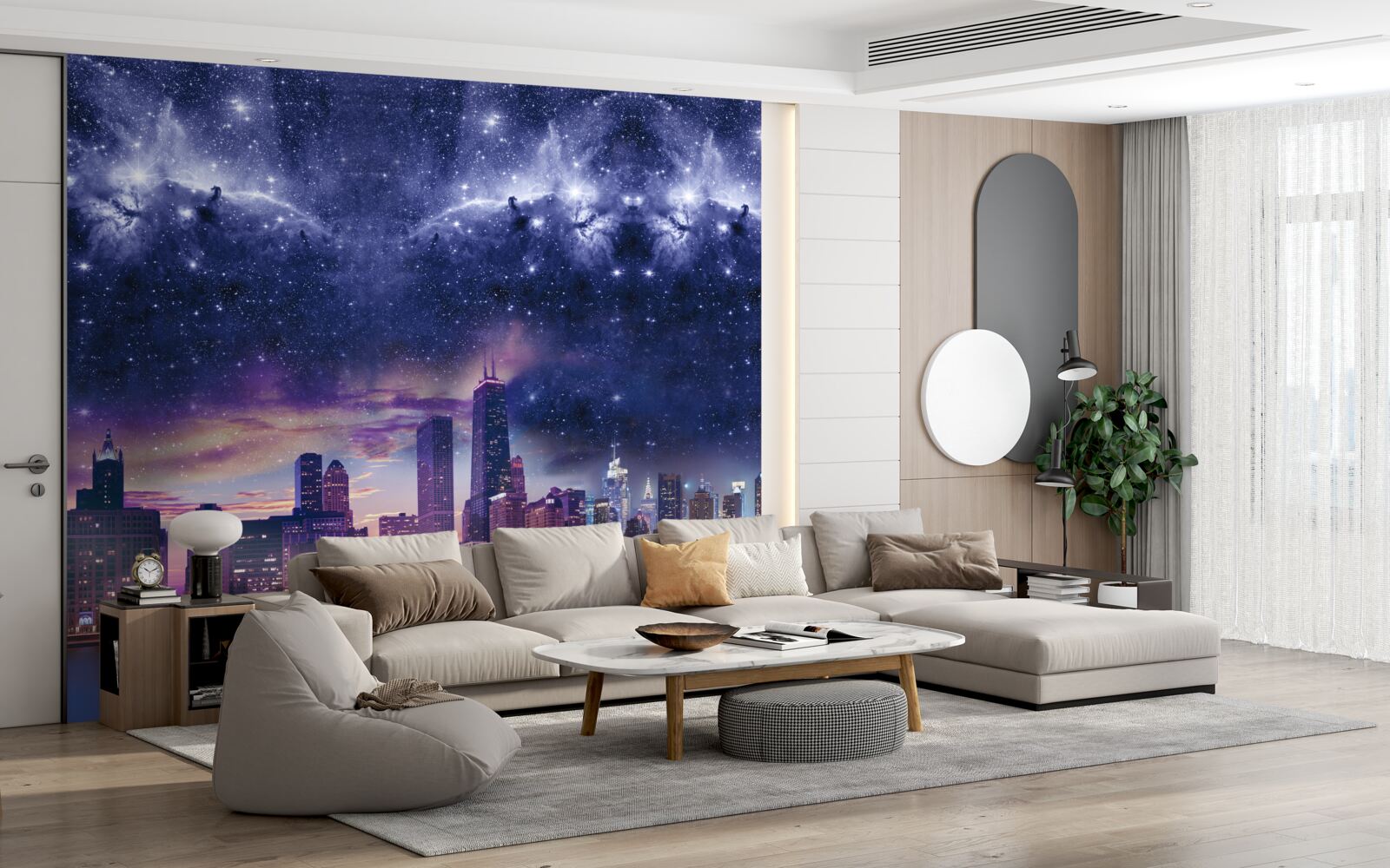 Fototapeta magické astrálne plátno nad metropolou