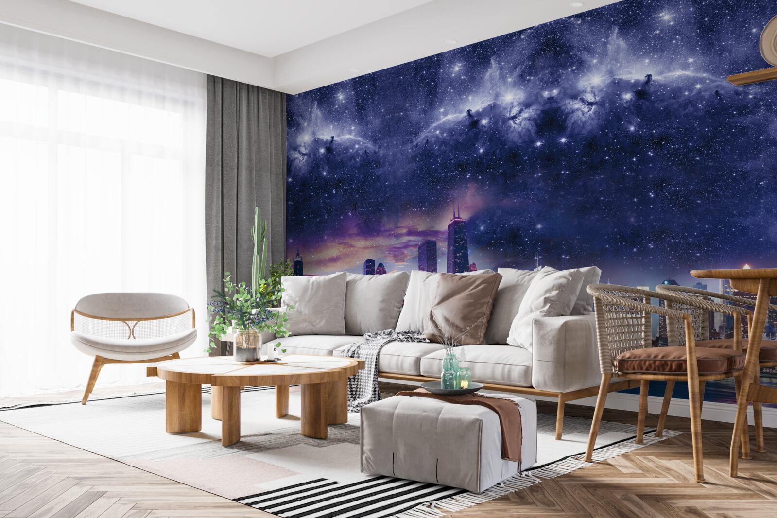 Fototapeta magické astrálne plátno nad metropolou